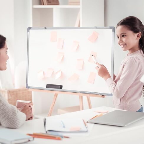 Tinlade 6 حزمة المغناطيسي الجاف محو السبورة عرض رسالة السبورة البيضاء السبورة البيضاء الجافة محو الألومنيوم الإطار شنقا السبورة للمدرسة المنزل مكتب (18 × 24 بوصة) in Kuwait