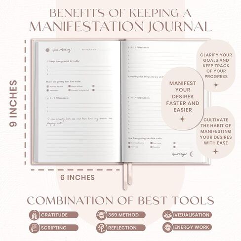 The Manifestation Journal: A 369 Manifesting Journal for Women - Guided Journal to Manifest Your Dream Life |14 Week Transformation | (A5) (Light Pink) in Saudi Arabia