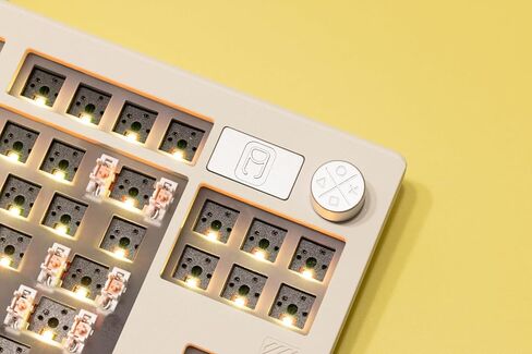 WK870 Gasket Aluminum Hot-Swappable Remappable RGB Mechanical Keyboard Kit with Pre-Installed Stablizers Barebones, PC Plate with Foam and Dampening Pad Thock(Blue) in Kuwait