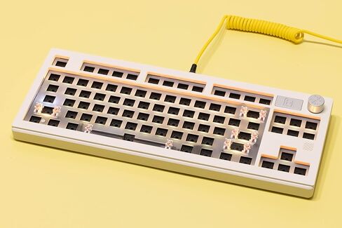 WK870 Gasket Aluminum Hot-Swappable Remappable RGB Mechanical Keyboard Kit with Pre-Installed Stablizers Barebones, PC Plate with Foam and Dampening Pad Thock(Blue) in Kuwait