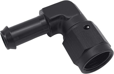 Aluminum Straight 6AN Female Swivel to 5/16" Push on Hose Barb Fitting Adapter Alloy Black in Saudi Arabia