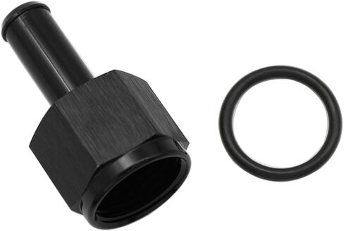 Aluminum Straight 6AN Female Swivel to 5/16" Push on Hose Barb Fitting Adapter Alloy Black in Saudi Arabia