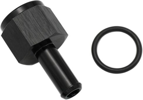 Aluminum Straight 6AN Female Swivel to 5/16" Push on Hose Barb Fitting Adapter Alloy Black in Saudi Arabia