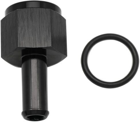 Aluminum Straight 6AN Female Swivel to 5/16" Push on Hose Barb Fitting Adapter Alloy Black in Saudi Arabia