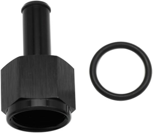 Aluminum Straight 6AN Female Swivel to 5/16" Push on Hose Barb Fitting Adapter Alloy Black in Saudi Arabia