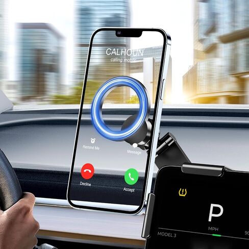 Tesla Model 3 Y S X Phone Mount Holder, Universal in Airplane Computer Phone Holder，Foldable Hidden Tesla Phone Holder Fit for All Phone, Tesla Model S X Y 3 Accessories in Saudi Arabia