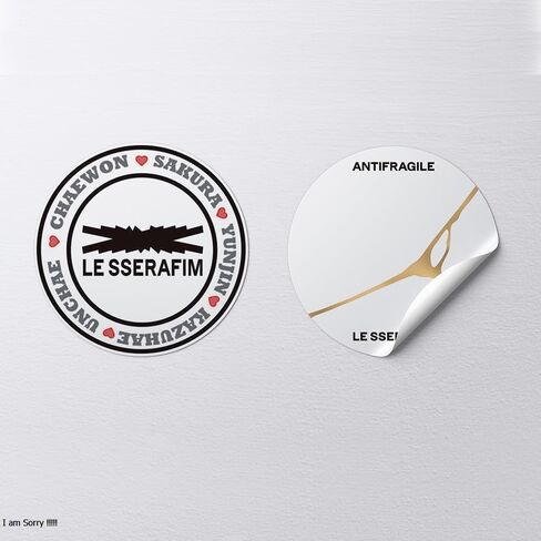 ملصقات LESSERAFIM 2024 ألبوم جديد LESSERAFIM ملصقات فينيل مقاومة للماء هدية لزجاجات المياه والكمبيوتر المحمول والأمتعة (102 قطعة) in Kuwait