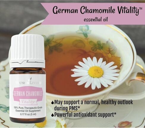 Young Living - German Chamomile Vitality 5 ml | Antioxidant & Natural Calmness Support | Dietary Supplement | Calming Aromatherapy | Ancient Herbal Remedy for Relaxation in Saudi Arabia