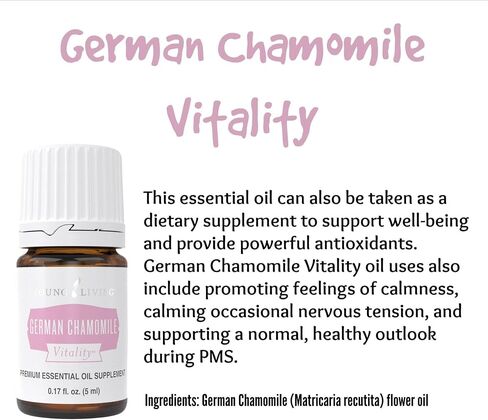 Young Living - German Chamomile Vitality 5 ml | Antioxidant & Natural Calmness Support | Dietary Supplement | Calming Aromatherapy | Ancient Herbal Remedy for Relaxation in Saudi Arabia
