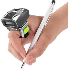 Eyoyo Bluetooth Ring Barcode Scanner: Fast & Long-Range Scanning, Mini Wearable 1D&2D Wireless Bluetooth Finger QR Code Scanner Compatible with iPhone iPad Android Phone for Warehouse Inventory 2025