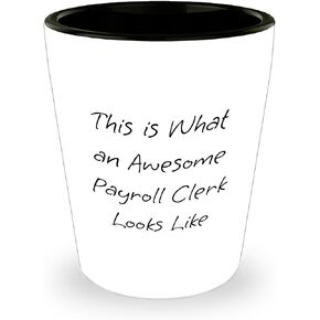 Inspirational Payroll Clerk Gifts: Funny Shot Glass for a Birthday Present - Perfect for Awesome Payroll Clerks, Payroll Clerk Fans, and Anyone Who Loves Their Job - Gifts from You to Him/Her