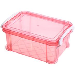 Clear Index Card Organizer 7.3'' X 5'' X 4'' For Ideal For Collecting Notecards Cards Photos Recipes Stationeries File Boxes Plastic With Lid Lock And Handle Letter Size For Hanging