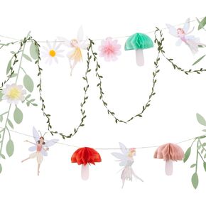 Meri Meri Fairy Garland - 10' Party Garland with Excess Cord for Fairy Party Decorations