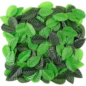 HekouJiub 200Pcs Leaves for Crafts,Mixed Green Leaves, Artificial Rose Leaves 2 Colors Fake Faux Leaf for Crafts Scrapbooking Arrangements Home Wedding Garland Decoration