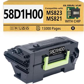 58D1H00 Toner Cartridges(With Chip) Compatible with Lexmark 58D1H00 58d1u00 58d1x00 Toner Cartridges for MS725 MS821 MS822 MS823 MS824 MS825 MS826 MX721 MX722 MX725 MX822 MX824 MX826 Printer