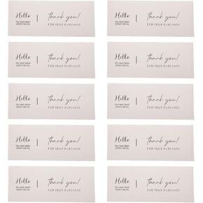 50pcs Adhesive Sealing Stickers for Present Boxes Rectangular Box Label Stickers Self-Adhesive Packaging Supplies and Paste for Home and Office Organization