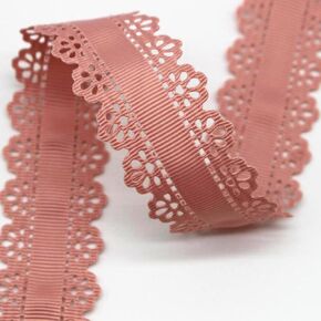 Lace Trim,10 Yards Grosgrain Ribbons with Lace Scalloped Edge for DIY Crafts, Bow Making, Gift Wrapping Ribbon Trim 30mm(3)