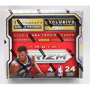 2020/21 Panini Prizm NBA Basketball Retail Box - 24 Packs of 4 Cards Each - 1 Autograph and 12 Prizms Each Box