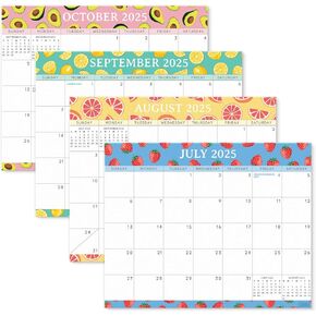 S&O Fresh Fruity Magnetic Fridge Calendar from July 2025-Dec 2026 - Tear-Off Refrigerator Calendar to Track Events & Appointments - 18 Month Magnetic Planner for Fridge for Easy Planning-8"x10" in.
