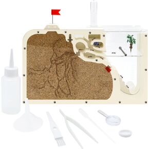 Ant Farm Castle, Ant Farms Kids Learning Kit with Yellow Sand and Tool Kit Ant Habitat Educational & Learning Science Kit Nature Learning Toys for Boys, Girls & Adults
