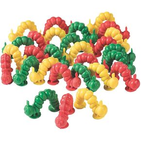 Fun Express Mini World of Eric Carle Caterpillar Counters Set - Colorful Educational Toy for Counting, Sorting, and Learning Fun - 72-Piece