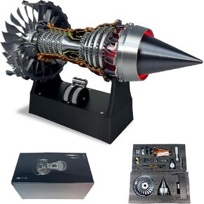 HI-REEKE Jet Engine Model Kit, TR900 Turbofan Aircraft Engine Model 3D Printing Toy for Teen(Rotatable)