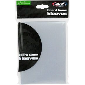 BCW Double Size Board Game Sleeves (89x127 MM) | 4 MIL Acid-Free, Archival Quality Card Protection for Board Games | 50 Sleeves per Pack