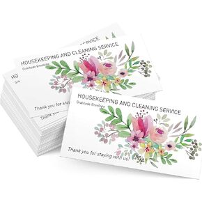 500 Housekeeping Tip Envelopes | Beautiful Tip Envelopes for Cash | USA Company | Flower Design