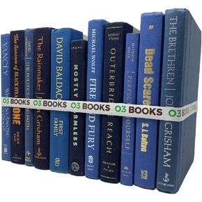 Curated Decorative Books Hardcover Décor Books for Home Décor, Choose Color, Interior Design, Office, Wedding Display, Instant Library, or Staging (Black, One Foot)