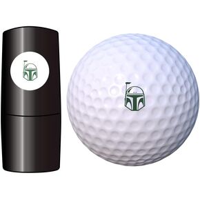 Cool Geek Bounty Hunter Golfball Stamp, Green