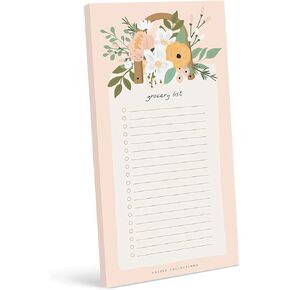 Bliss Collections Grocery List Pad for Fridge, Blossom Tear Off Notepad for Refrigerator, 4.25 x 7.5 inches, 50 Sheets