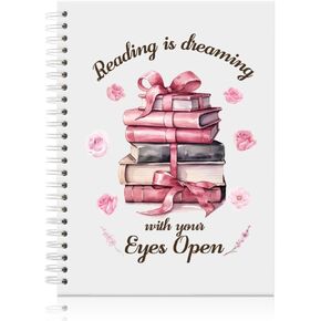 There Is No Such Thing As Too Many Books Spiral Journal Notebook for Women, Funny Notebooks for Coworkers, Birthday Gifts for Book Lovers Women, Reading Gifts for Librarian Bookish Readers