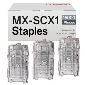 3-Pack MX-SCX1 Cartridge Compatible for Sharp MX-SCX1 MXSCX1 Staples Cartridges Refills (3 Cartridges, 5,000 Staples Each)