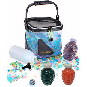 Accessories Kit for Gel Ball Blaster - Strainer Bucket, 150,000 Gel Ammo & Refill Holder Container for Ages 14+