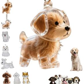 Dog Hair Memory Capsule Ornament, Dog Memory Capsule, Dogs Hair Collector Keychain, Ransparent Pet Fur Keepsake Capsule