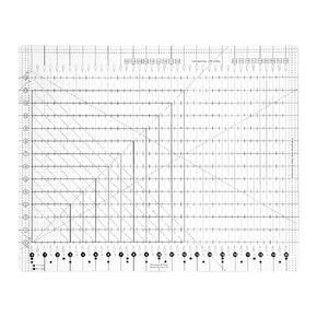 Slot Ruler for Quilting, XL Quilters Cutting Ruler,Acrylic Non-Slip Sewing Ruler 17-3/4" x 22" with 1/4" Markings, Large Measuring Tool for Patchwork, Fabric Cutting & Crafting