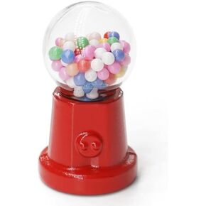 Red Mini 1/12 Miniature Gumball Machine Dollhouse Decoration Accessories Candy Machine Multi-Color Candy Jar Decoration Simulation Model, Mini Home Decoration