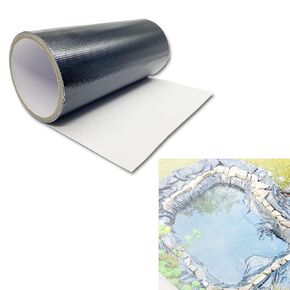 7.5 x 118 Inches Pond Liner Repair Tape Self-Adhesive Liner Repair Patch Kit Pond Liner Seam for HDPE/EPDM Pond Liner Garden Pond Patch Cover Repair