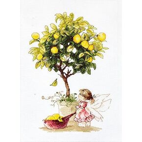 Counted Cross Stitch kit Lemons Luca-s B1111 Size: 20x29 cm / 7.8x11.4, Fairy Girl Embroidery xstitch Needlework Handcraft DIY Kits