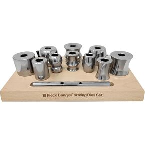 PMC Supplies LLC Bangle Forming Set w/Assorted Steel Die Shapes Metal Bracelet Jewelry Making Kit