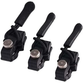Universal Zipper Repairer,Black Fix Zip Puller,Mini Adjustable Zipper Restorer,Zip Slider Repair Instant Kit,Zipper Repair Replacement Head for Coats, Jacket, Luggage, Zippers Fasteners