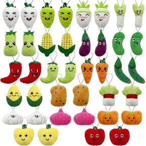 XIPEGPA 40 PCS Mini Animal Plush Toys Set Cute Small Animal Stuffed Toy Keychain for Party Favors Keychain Ornament for Goody Bag Easter Egg Stuffers Carnival Birthday Party Classroom Prizes