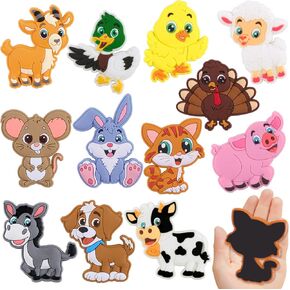 YUJUN 12PCS Fridge Magnets for Kids,Cute Vivid Farm Animals Refrigerator Magnets Toys for Fridge Baby Educational Present Full Back Magnetic Toddler Magnets