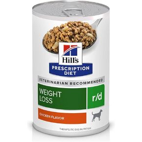 Hill's Prescription Diet r/d Weight Reduction Wet Dog Food, Veterinary Diet, 12.3 oz. Cans, 12-Pack, White
