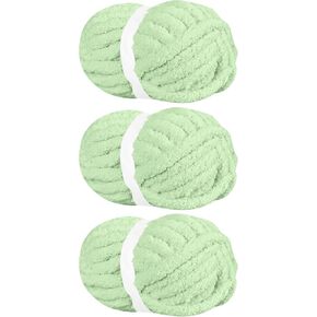 Chunky Chenille Yarn for Hand Knitting,Fluffy Soft Jumbo Yarn by Circular Needle & Crochet Hook,Super Bulky Big Yarn for Chunky Blanket,Large Thick Arm Knitting Yarn,1 Pack,Country Blue