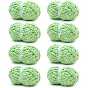 Chunky Chenille Yarn for Hand Knitting,Fluffy Soft Jumbo Yarn by Circular Needle & Crochet Hook,Super Bulky Big Yarn for Chunky Blanket,Large Thick Arm Knitting Yarn,1 Pack,Country Blue in Kuwait