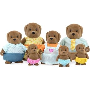 Li'l Woodzeez Animal Figurines Toy Dogs Collectible Playset for Kids 3 Years + The Wagadoodle Dogs