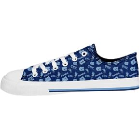 FOCO North Carolina Tar Heels NCAA Womens Low Top Repeat Print Canvas Shoes - 7 in Kuwait