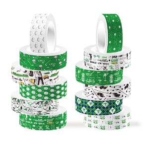12 Rolls Golf Ball Washi Tape, Sports Themed Decorative Tape for Journals, Planners, Scrapbooking, Packaging, Crafts DIY