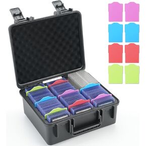 Toploader Storage Box for 3" x 4" 35PT Rigid Card Holder, Hard Shell Case Holds 360 Toploaders, fit Top Loader, Trading Cards, Sport Cards and Magnetic Card Holder